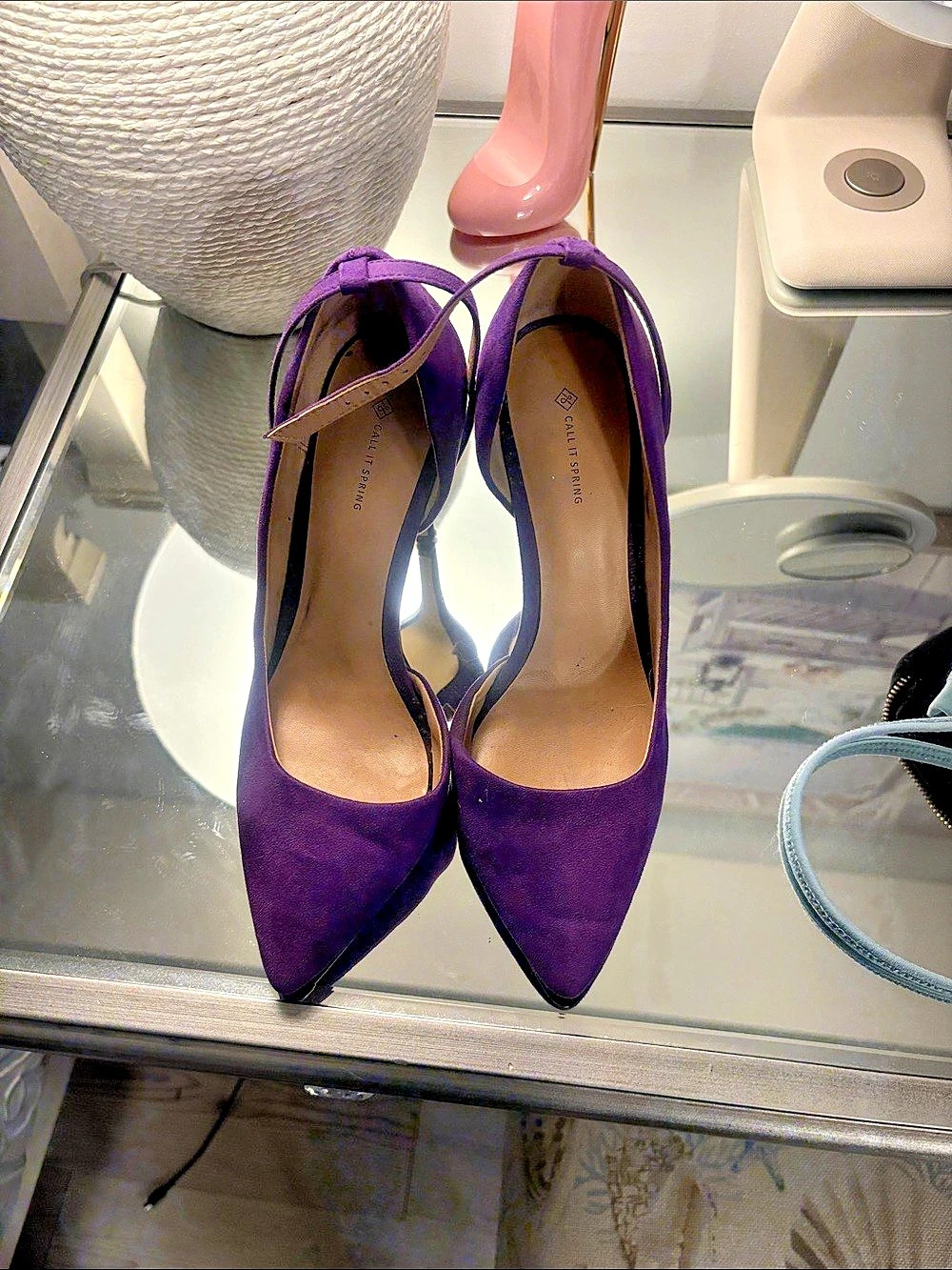 Call It Spring Purple Pointed-Toe Heels - Picture 2 of 4